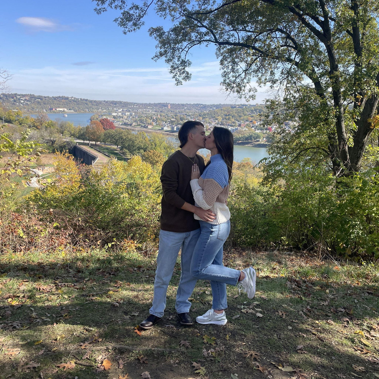 A lovely couple who stopped to view the lookout snapped photos for us.
