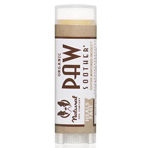 Natural Dog Company Paw Soother Trial Stick, Heals Dry, Cracked, Irritated Dog Paw Pads, Organic, All Natural Ingredients, 0.15oz Stick, 1 Count, Packaging May Vary