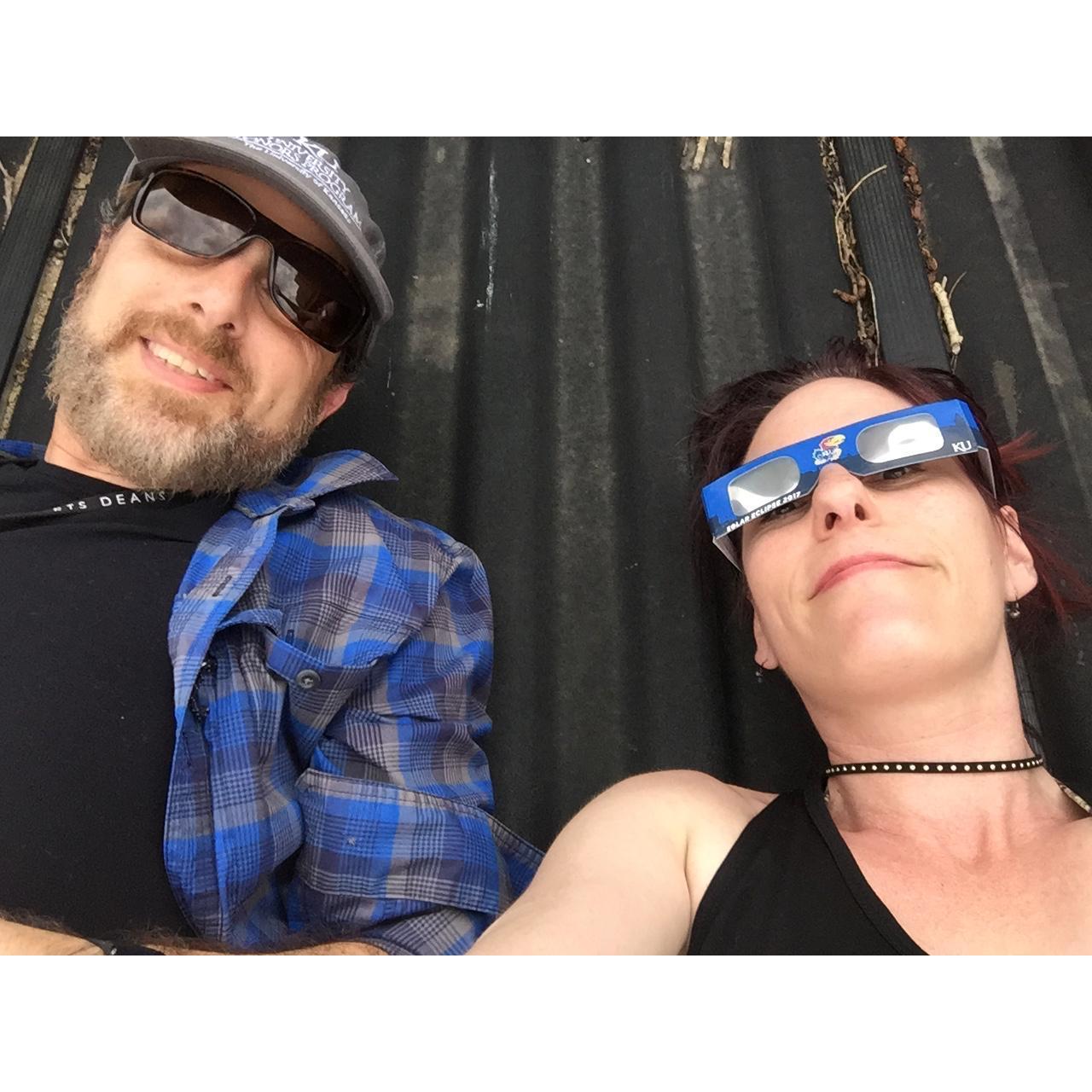 We were waiting for the eclipse, but it was never visible from the cloud cover, alas.