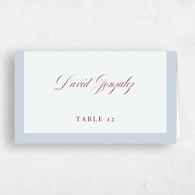 Sweet Blue Wedding Place Card - Laroque