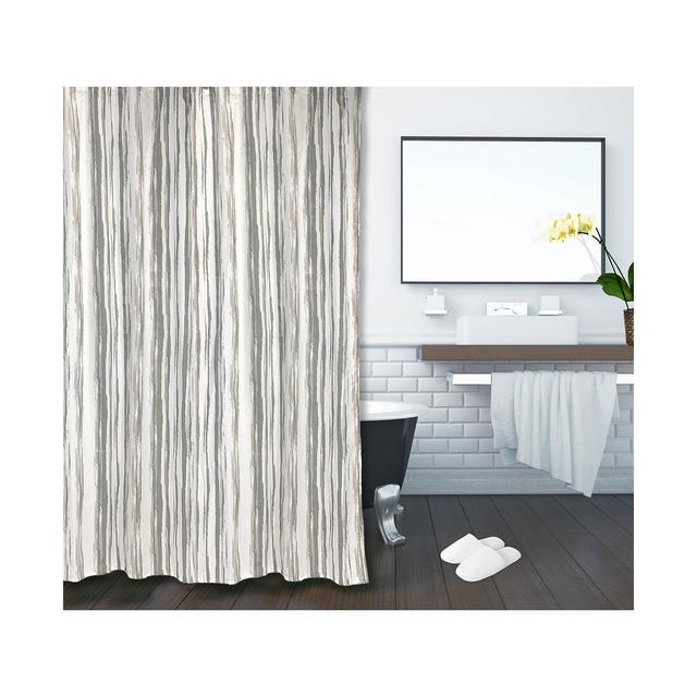 BCBGMAXAZRIA Whispering Stripe Cotton 72" x 72" Shower Curtain