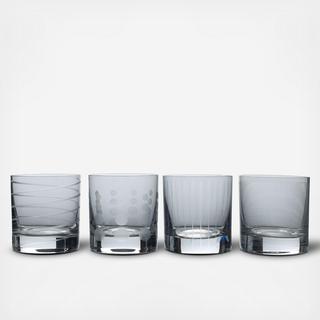 Cheers Double Old Fashioned Glass, Set of 4