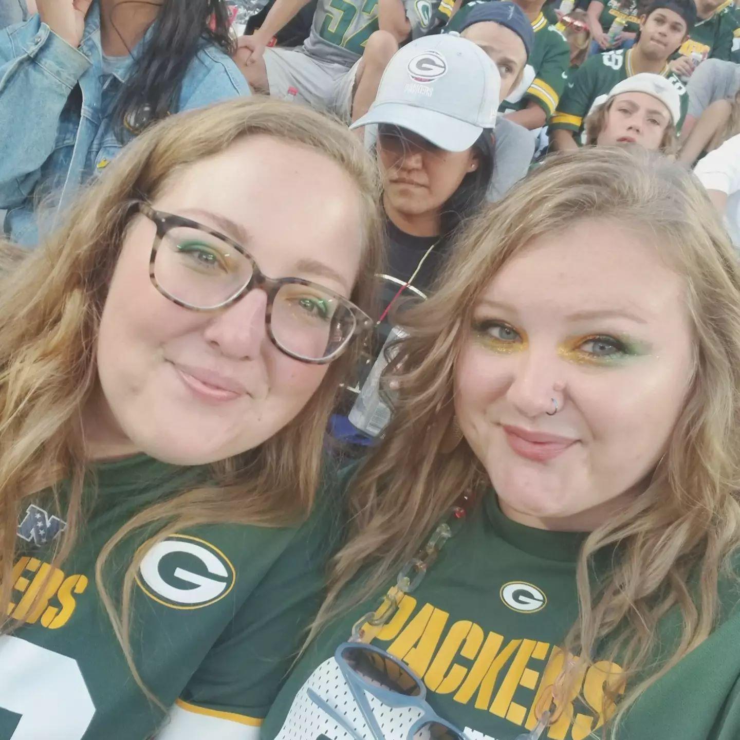 Our first Packer game... we said "I Love You" for the first time at Lambeau Field despite a terrible team loss.