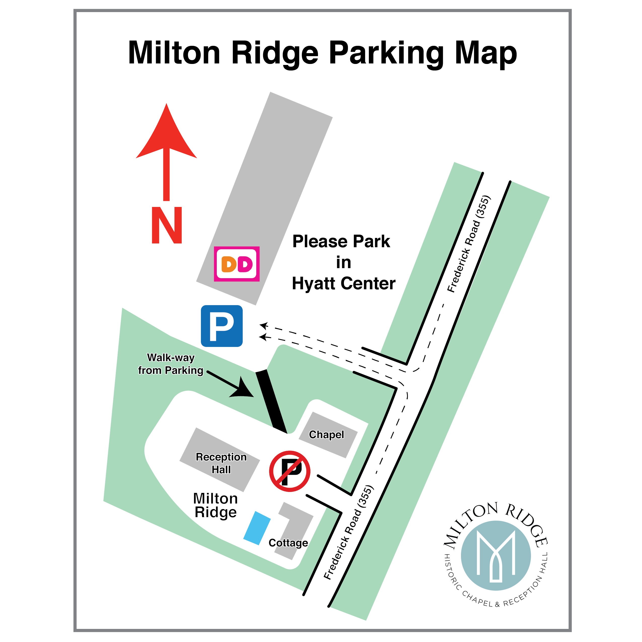 Parking is located right next to Milton Ridge - Here's a map to help you know where to park :)