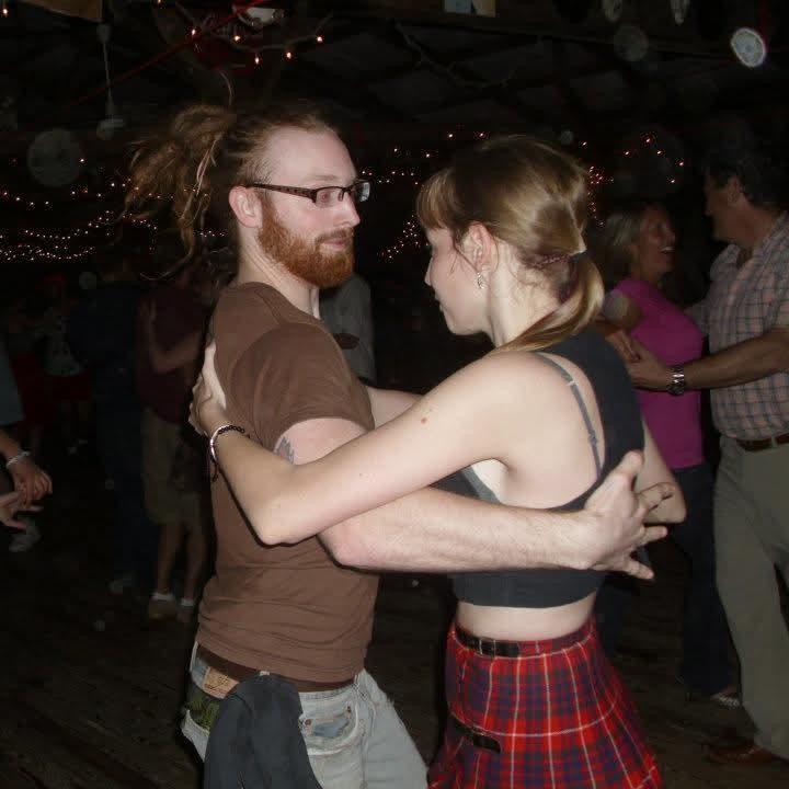 One of the first photos of us contra dancing at River Falls Lodge, circa 2011!