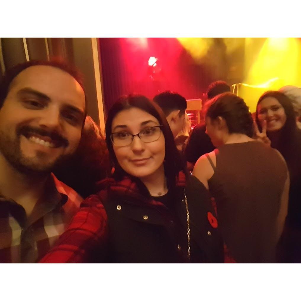 November 10, 2016 Catherine and Brent patiently waiting for Lukas Graham to come on stage.