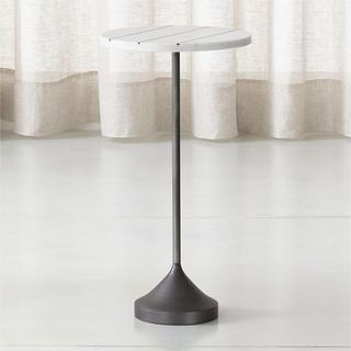 Prost Tall Brass and Marble Drink Table