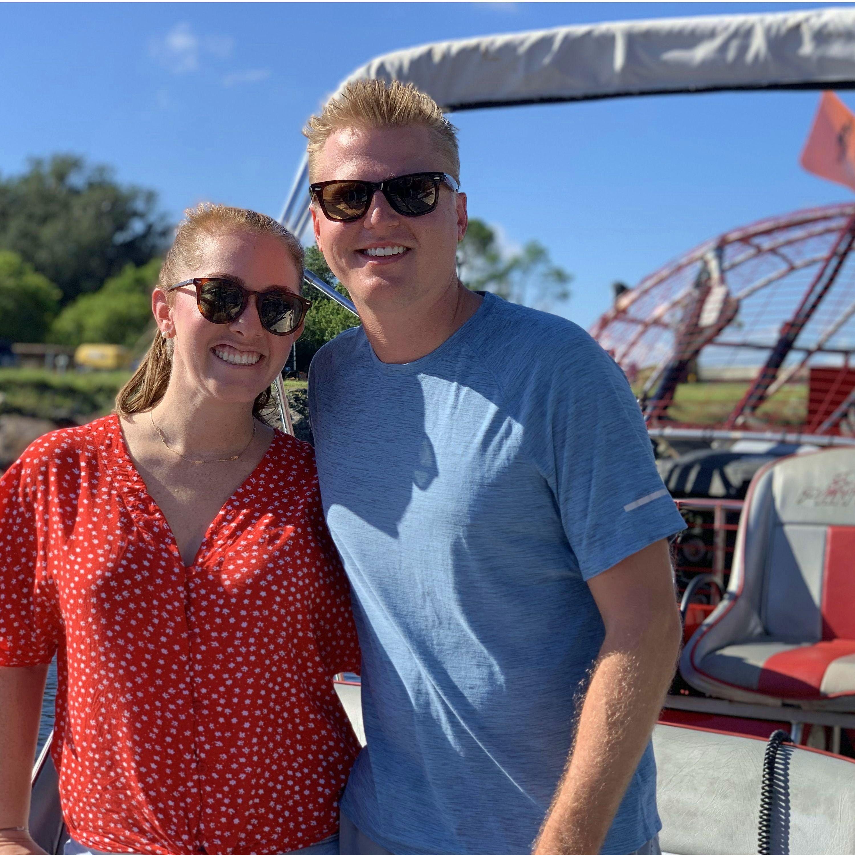 Fan boating in Florida with the gators!