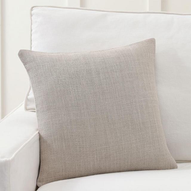 Belgian Linen Pillow Cover Made with Libeco™ Linen, 18 x 18", Pewter