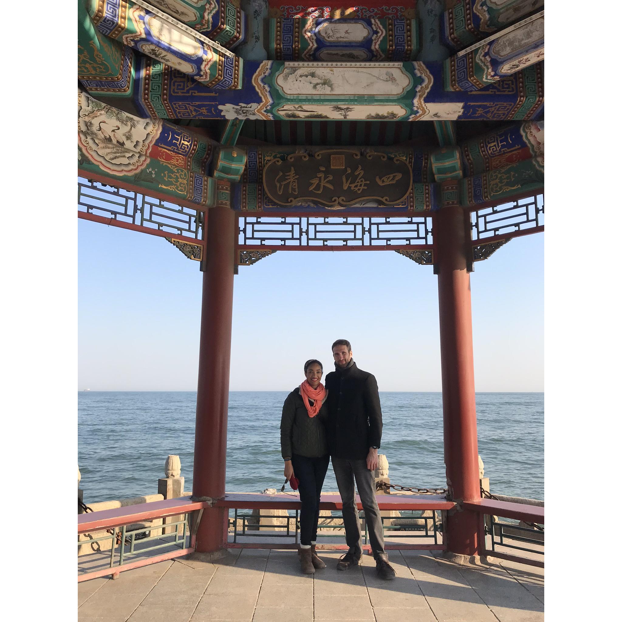 This is from Michael's first visit to Elizabeth! Did you know the Great Wall terminates in the ocean? Location: Shan Hai Guan; Qinhuangdao, Hebei Province, China