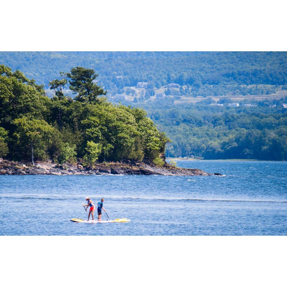 Paddle boarding equals island hopping!