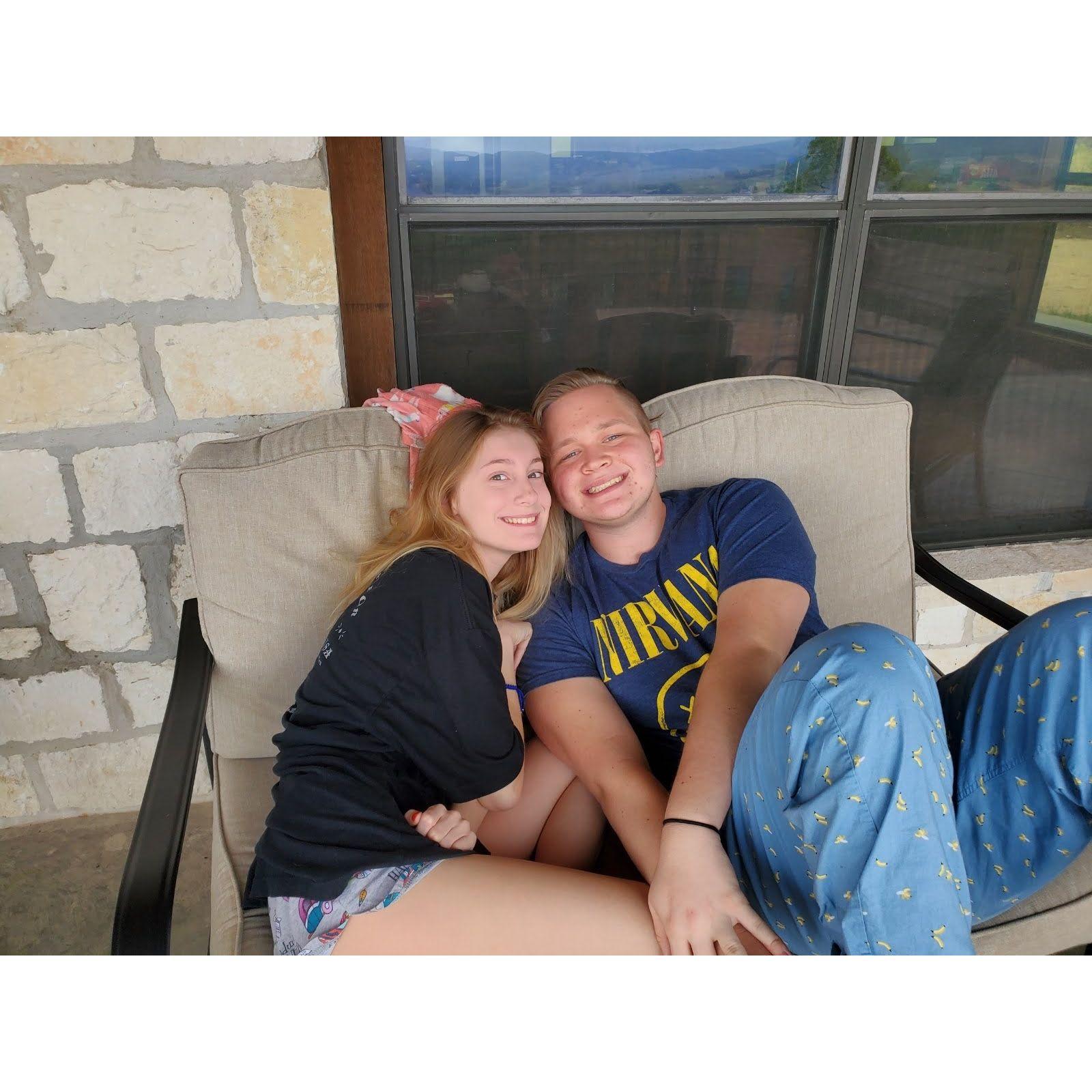First time seeing each other since we started long-distance dating. Ages 15 & 16. September 2020.