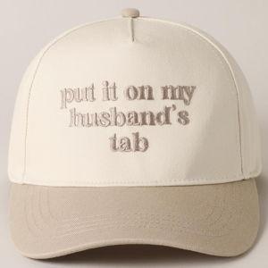 Put It on My Husband's Tab Embroidery Canvas Cap, Put It on My Husband's Tab Cap, Put It on My Husband's Tab Trucker Hat - Etsy