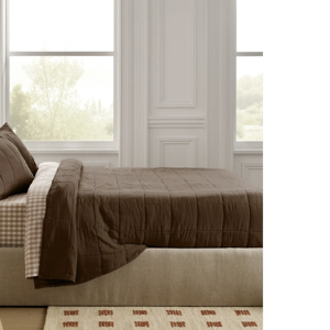 Brown Linen Quilt Cover
