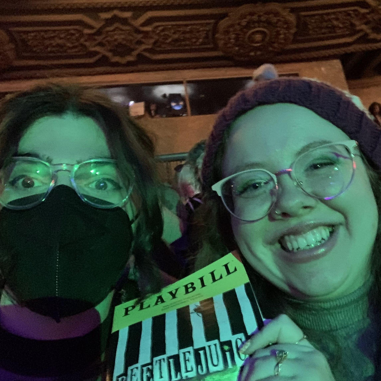 Beetlejuice at the Majestic - a callback to when Violet and Joelle played Lydia and Beetlejuice in a Miscast number