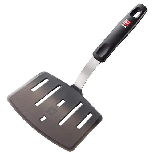 All-New Di Oro Designer Series Wide Slotted Turner Spatula - Features 600F Heat-Resistant No-Melt Rubber Spatula Handle and Blade - Silicone Kitchen Spatula for Cooking or Baking - Dishwasher Safe