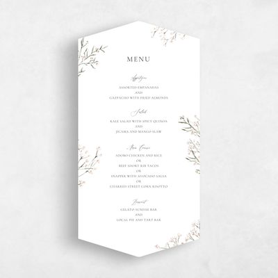 White Diamond Wedding Menu - Sweetbay