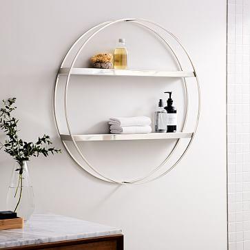 Deco Round Metal Wall Shelves