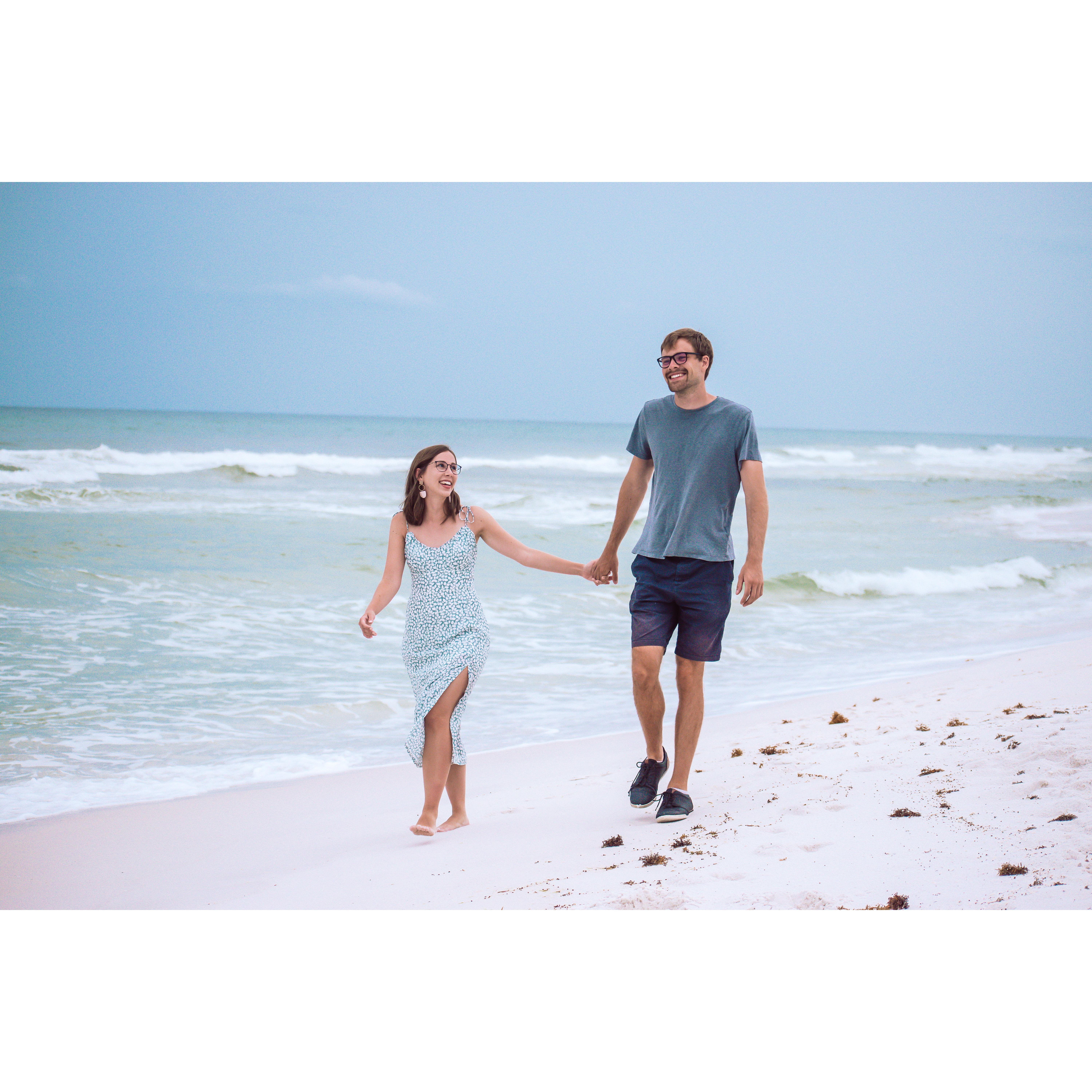 Pensacola Beach, FL with Chelsea's family in July 2021