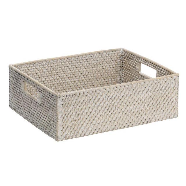 Modern Weave, Underbed Basket, Whitewash