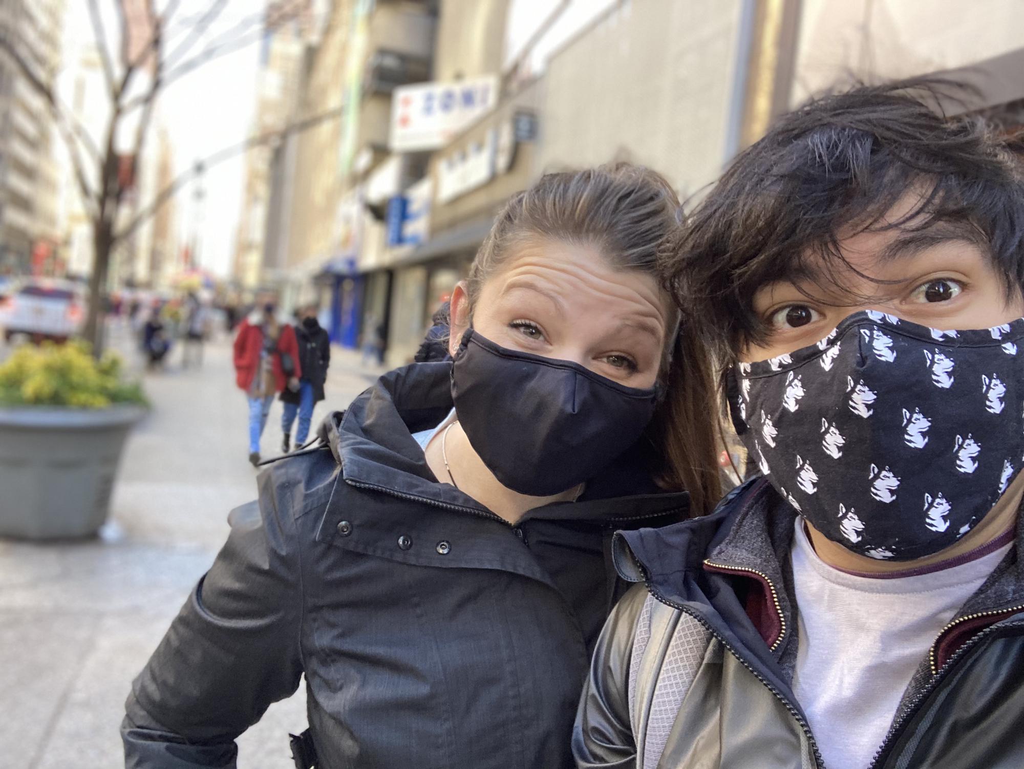 Walking around NYC! Our ideal vacation is exploring a new city on foot. I think we clocked 14 miles on this day.
