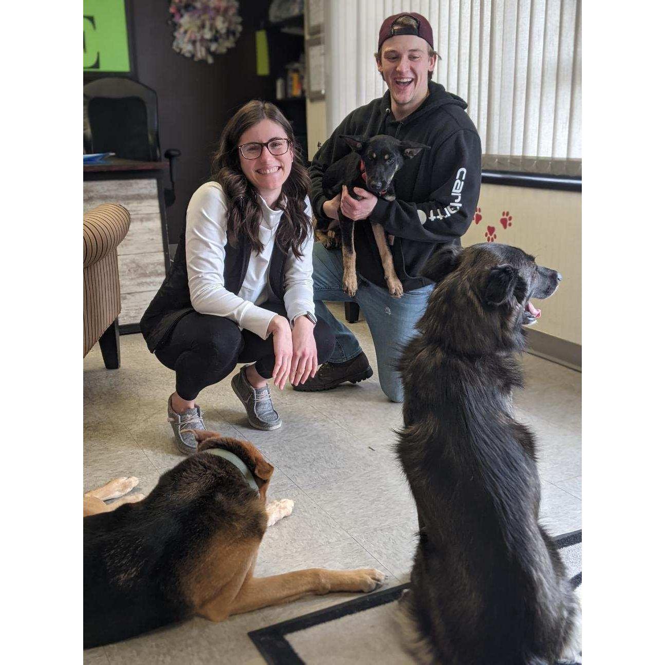 Picking up Sadie to join our family