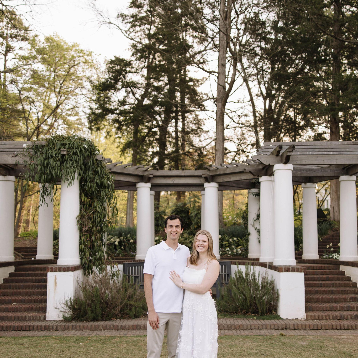 Engagement pictures at Reynolda Gardens!
