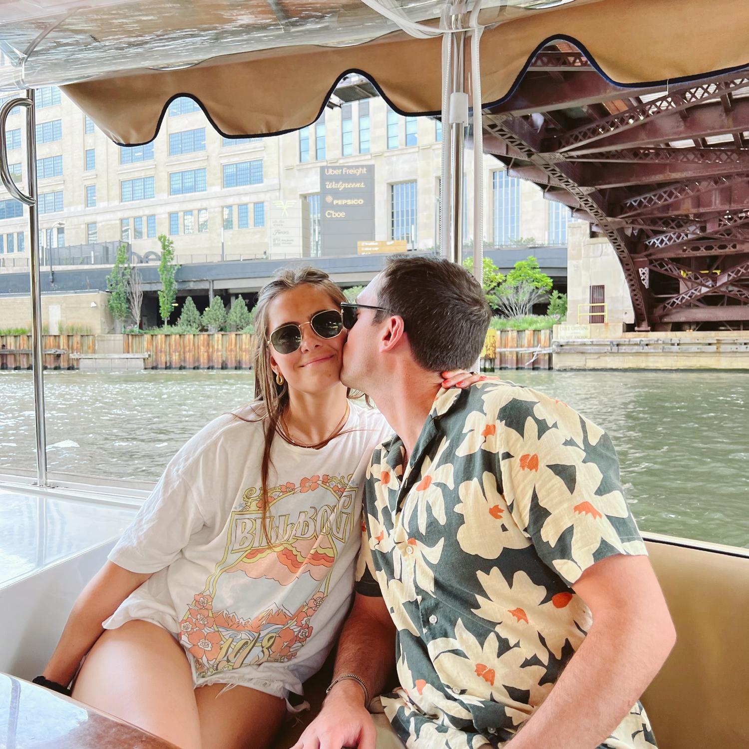 Summertime Chi on a pontoon boat