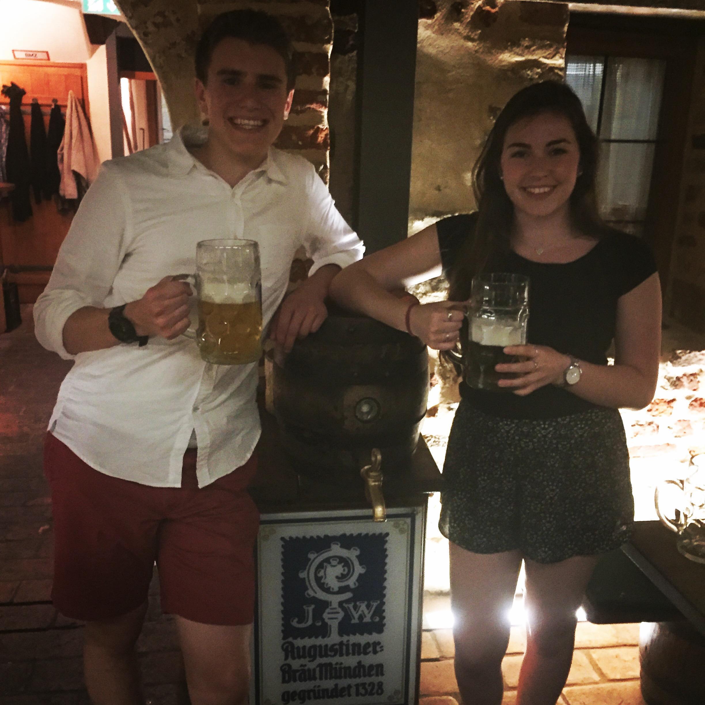 To drinking beers in Germany