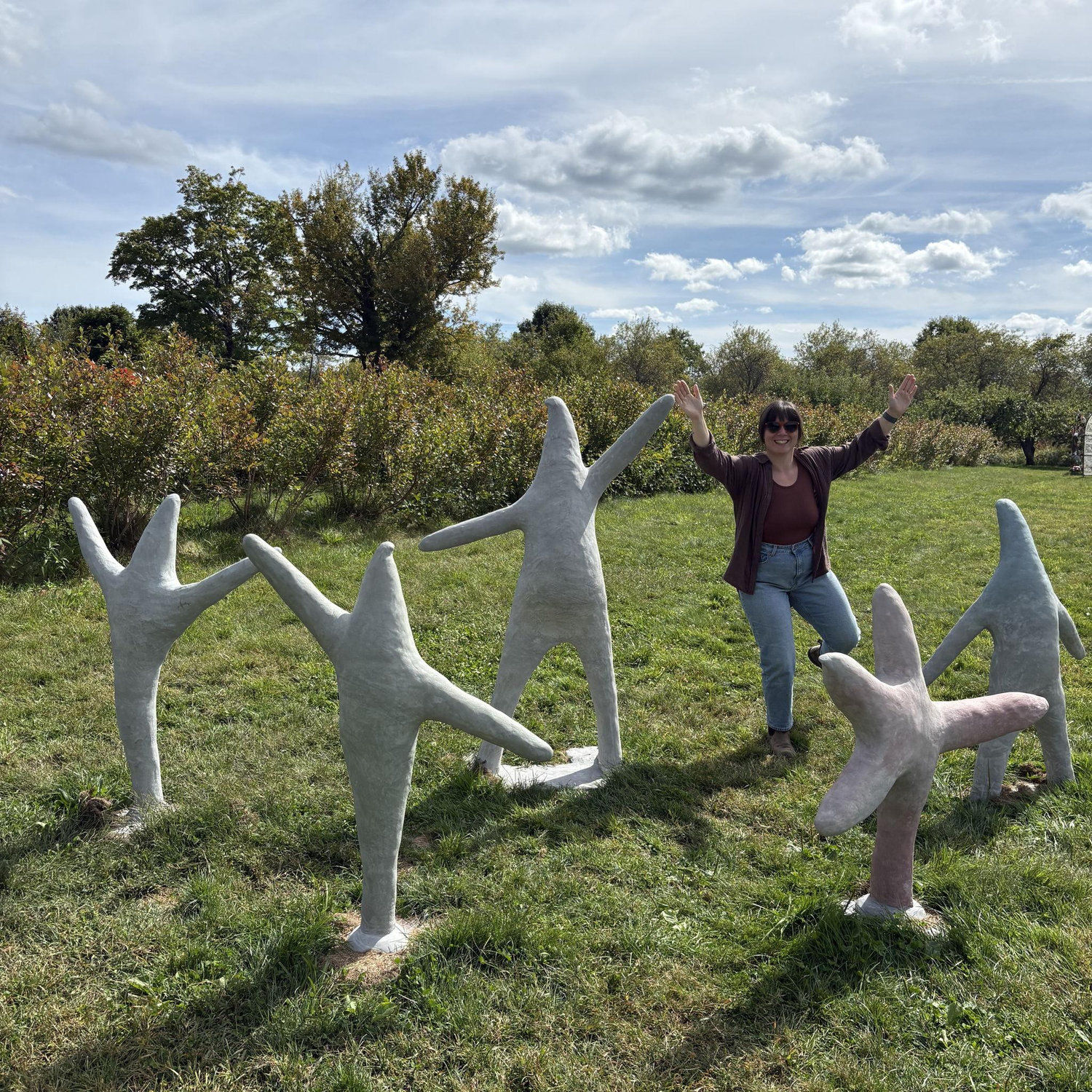 Dancing with the statues!