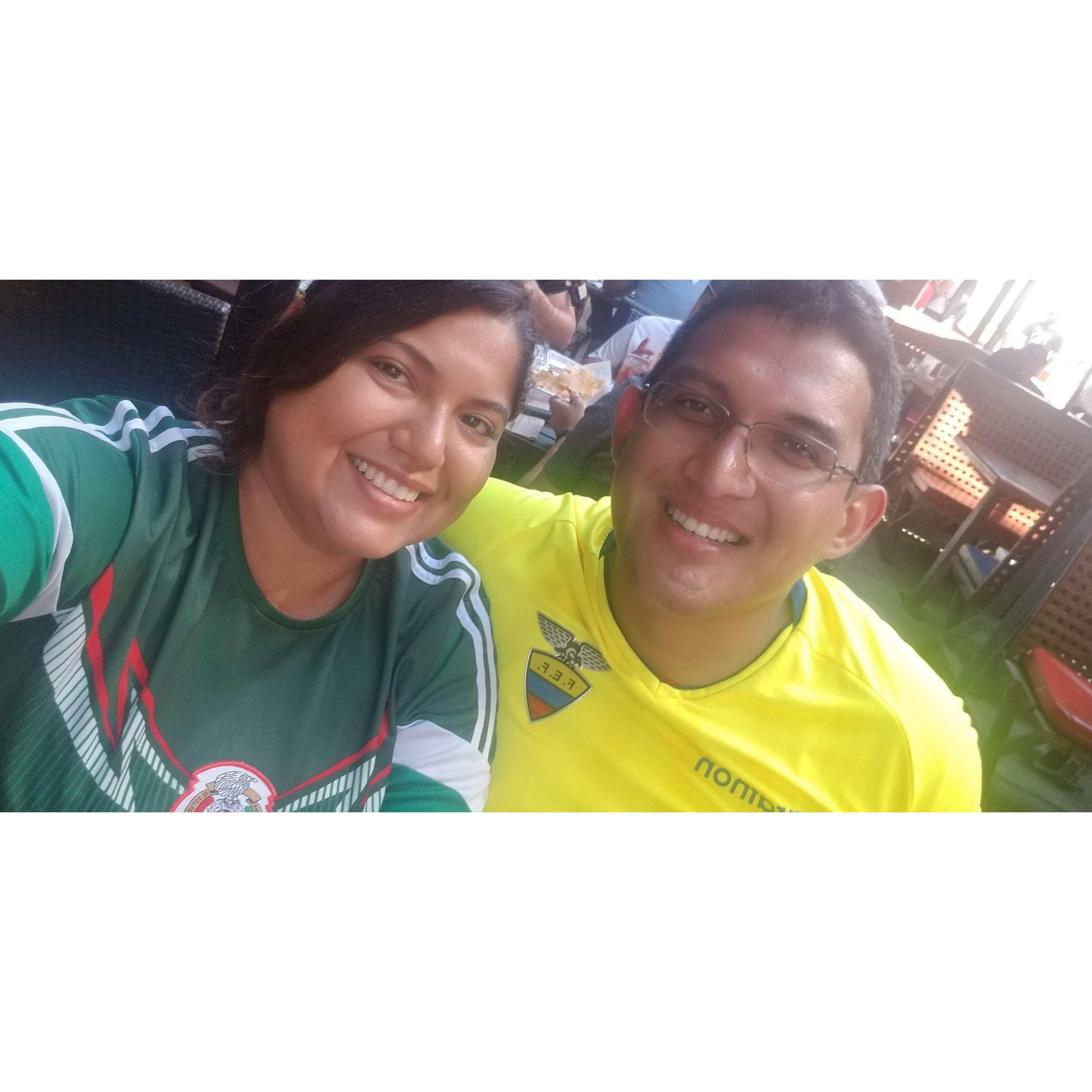 Watching Mexcio vs Ecuador
(Mexcico won)