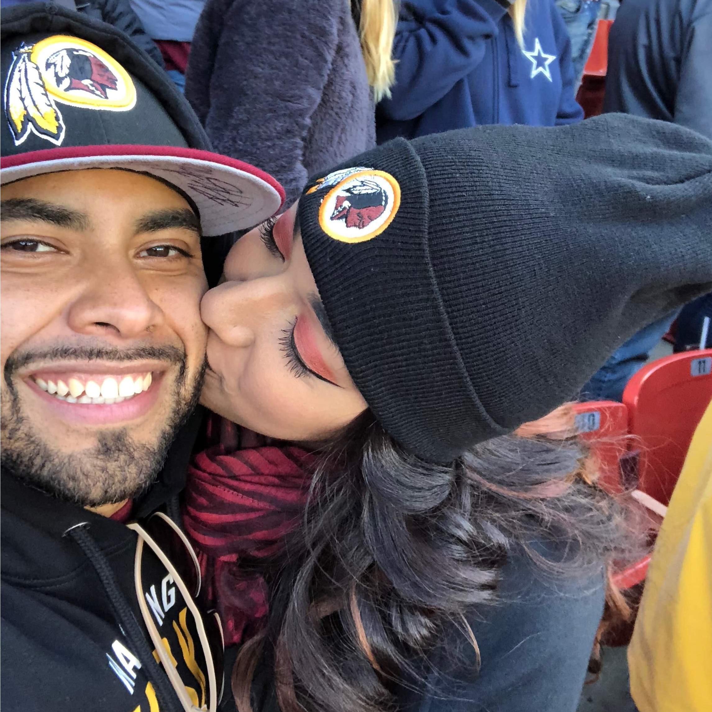 Our first Redskin's game together.