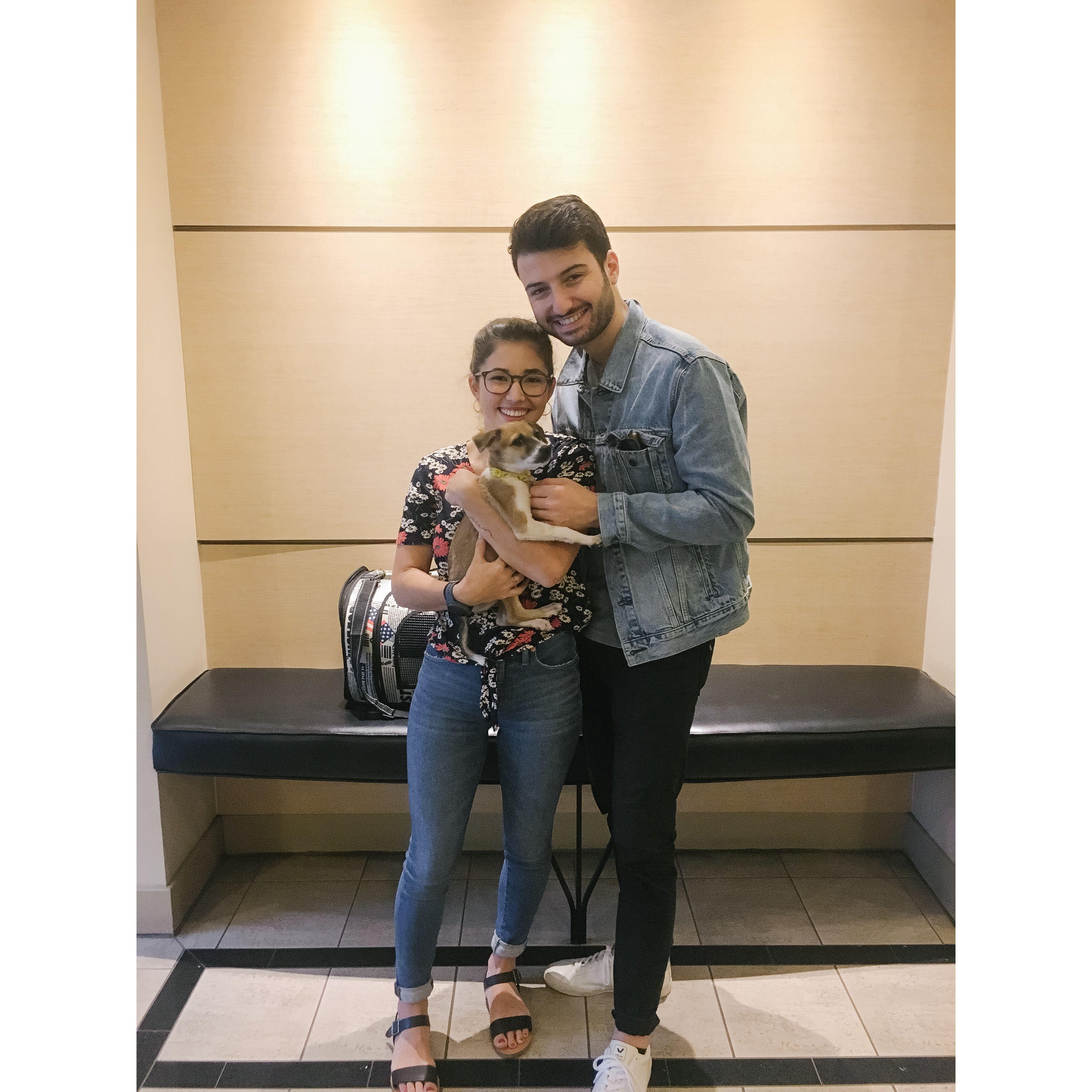 First picture with Willa when we adopted her!