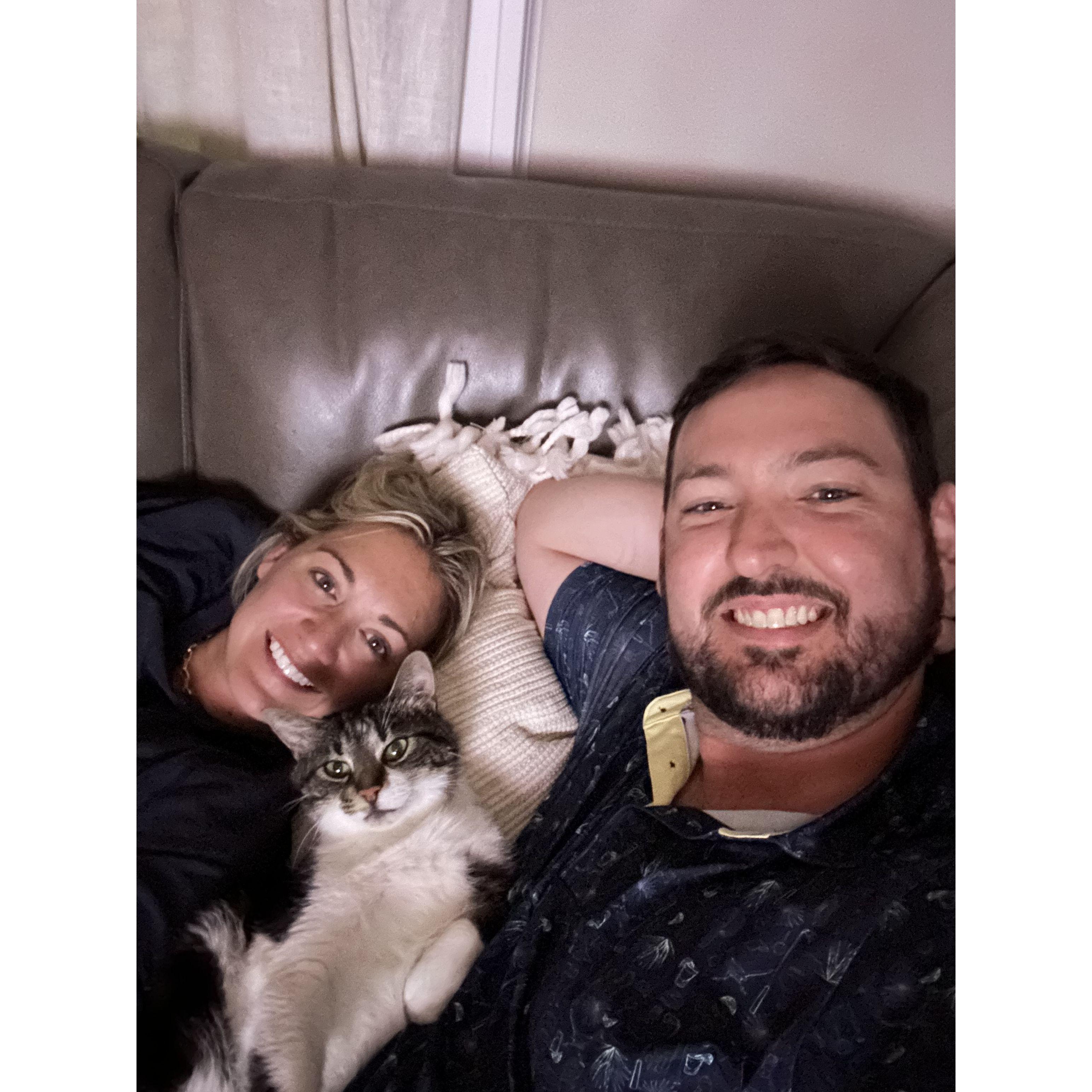 The first night we adopted our fur baby Millie B
