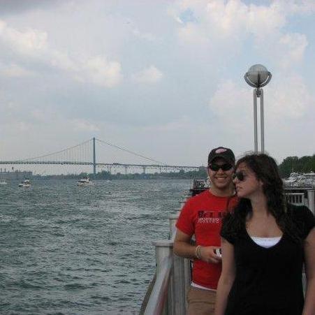 Downtown Detroit. This is maybe sophomore year of college.