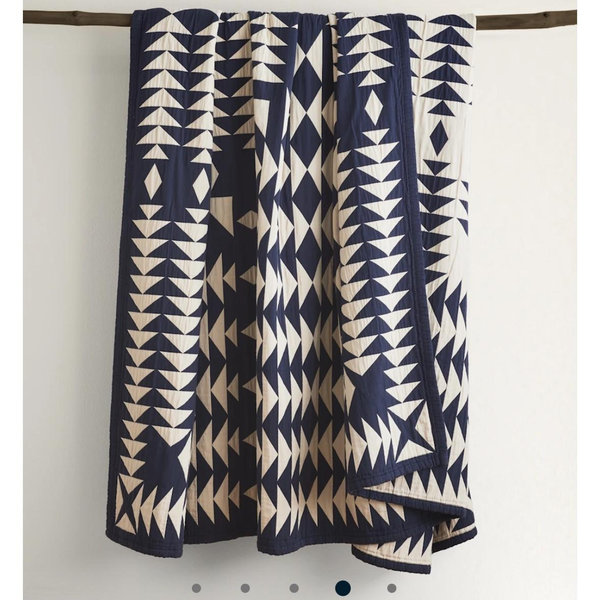 MIDNIGHT NOVA COTTON MATELASSE COVERLET