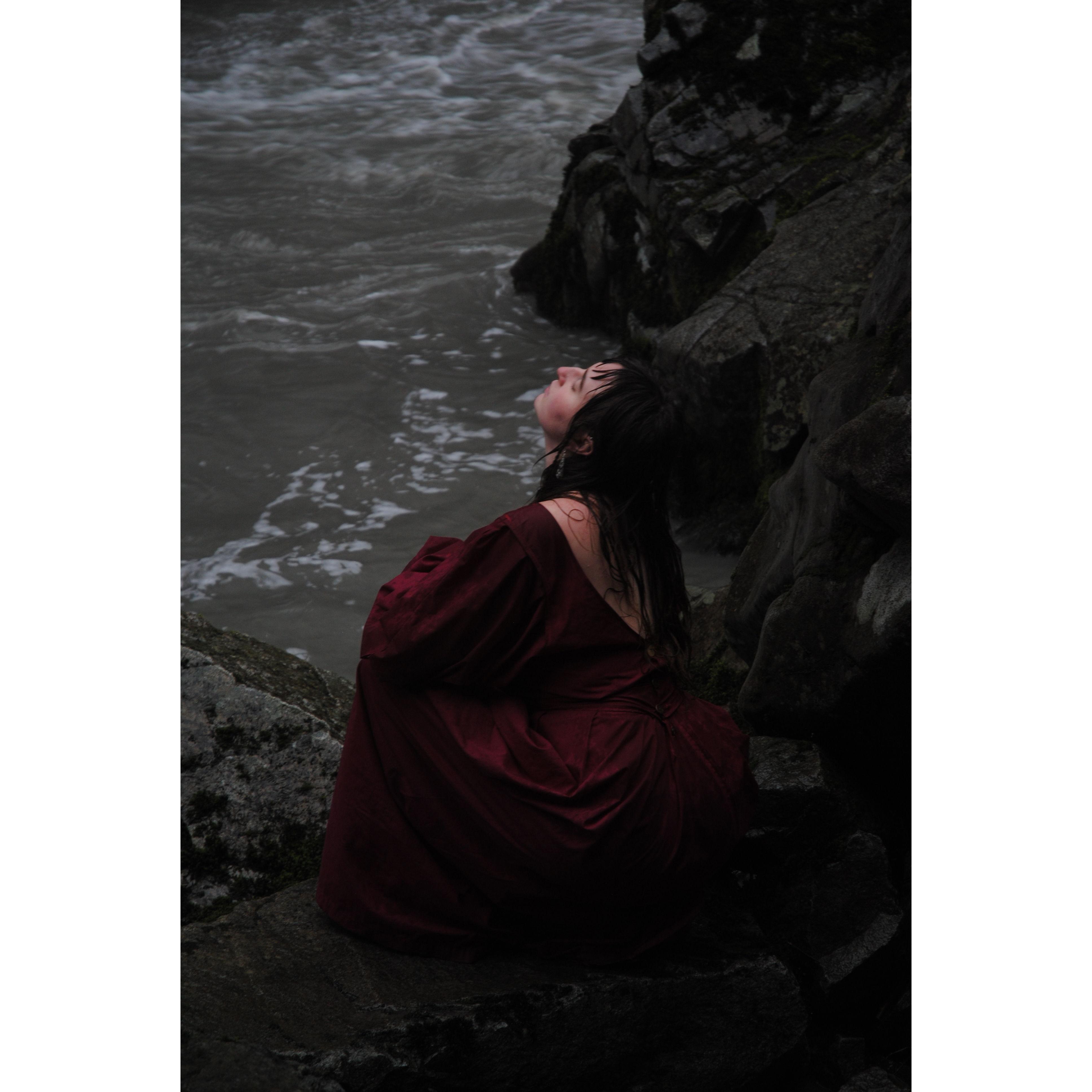 proposal photoshoot before I knew, staged as another photoshoot in the clothes I made