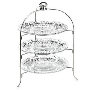Godinger Dublin Crystal 3-Tier Serving Rack
