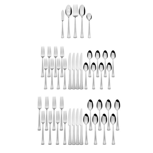 International Silver Fulton Satin 18.0 Stainless Steel 53 Piece Flatware Set, Service For 8