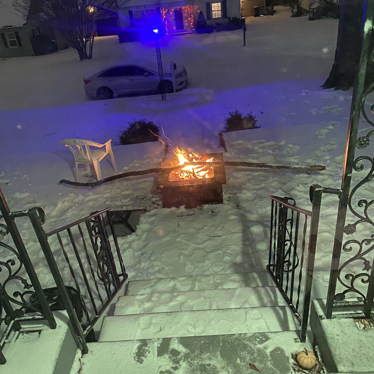 We love our fire pit. Sarah might be a pyromaniac