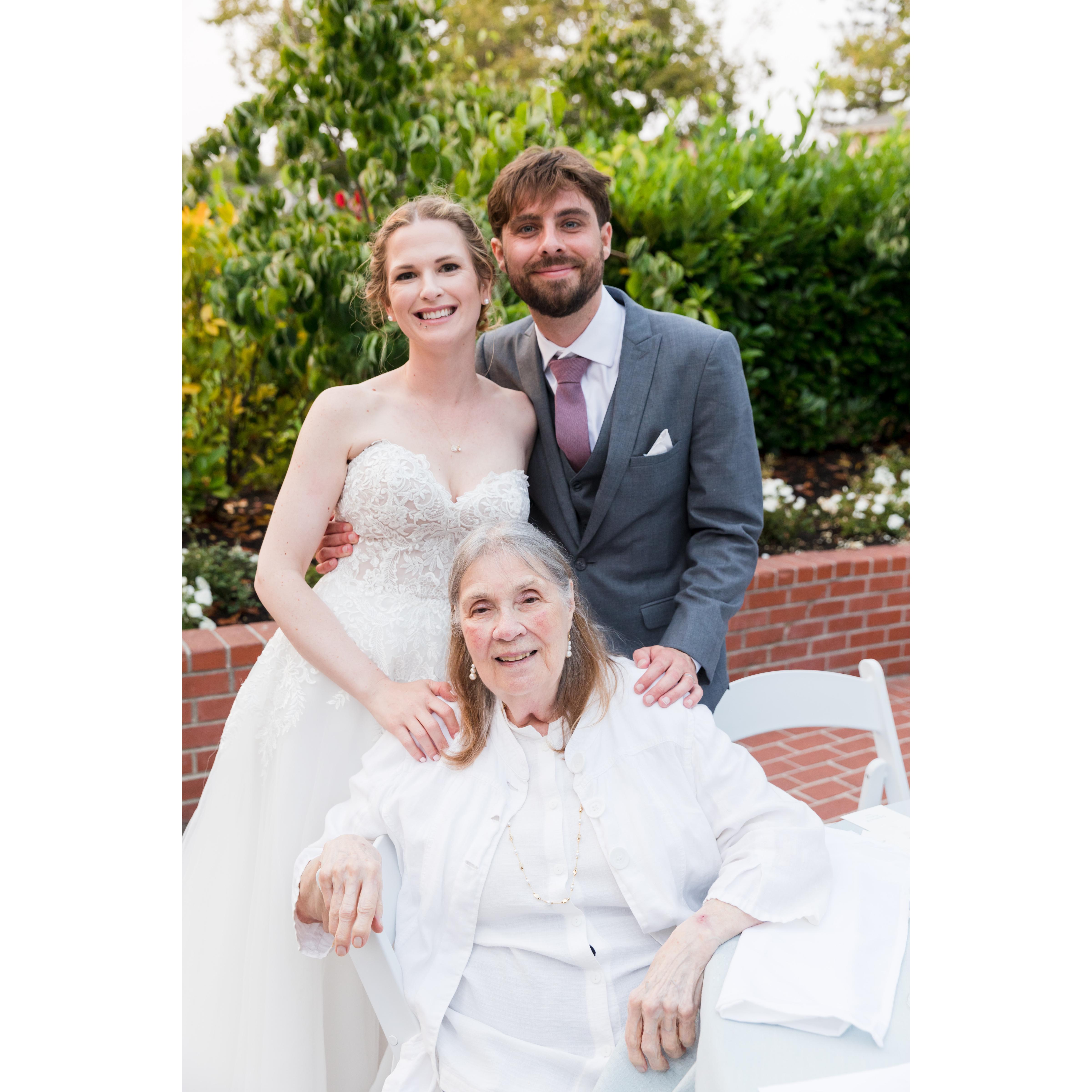 Sarah & Dylan with Dylan's grandmother, Mary Jo!