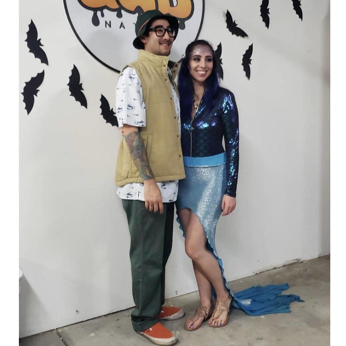 Fisherman and mermaid for work Halloween party