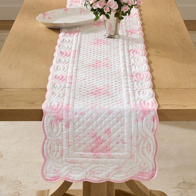 LoveShackFancy Rose Table Runner, 18" x 108" - Pink