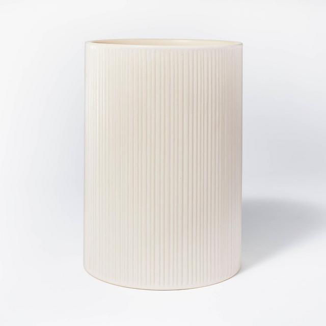 10" x 7" Textured Ceramic Vase Off White - Threshold™ designed with Studio McGee