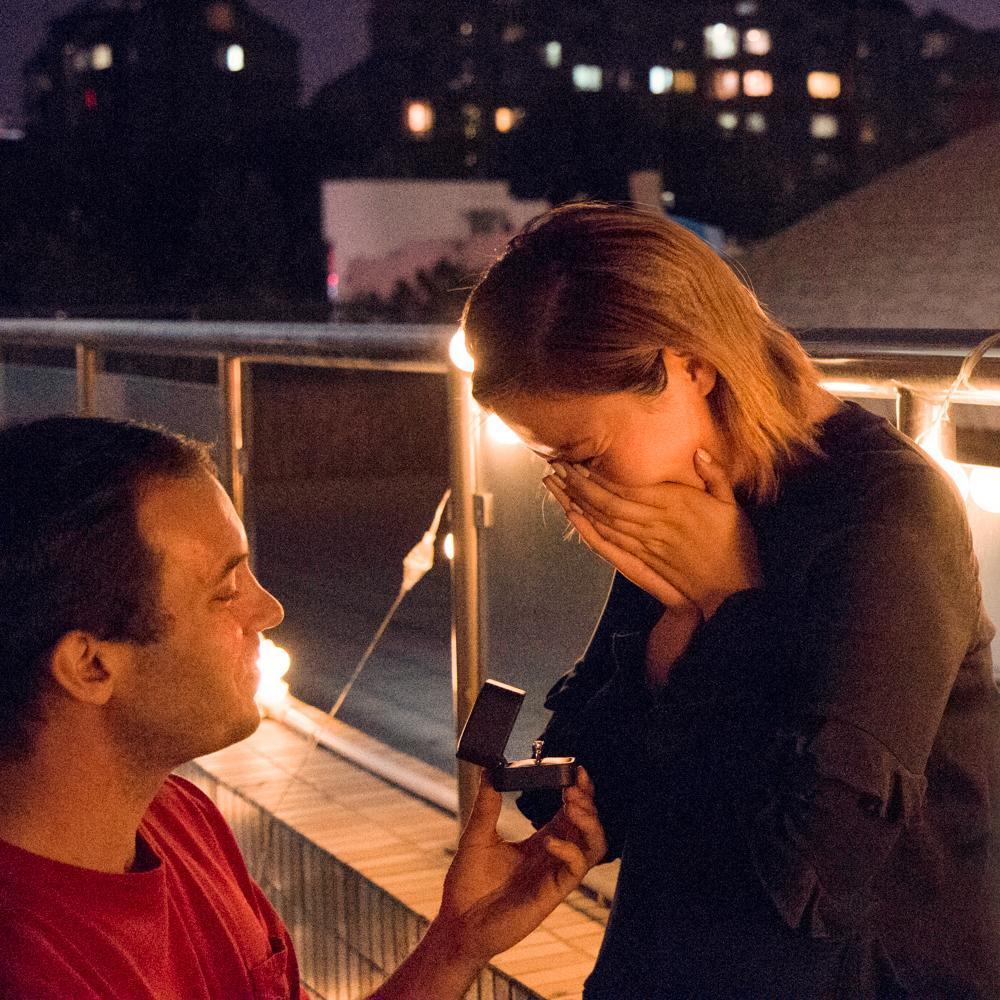THE PROPOSAL and the fact it was caught on camera. Just perfect.