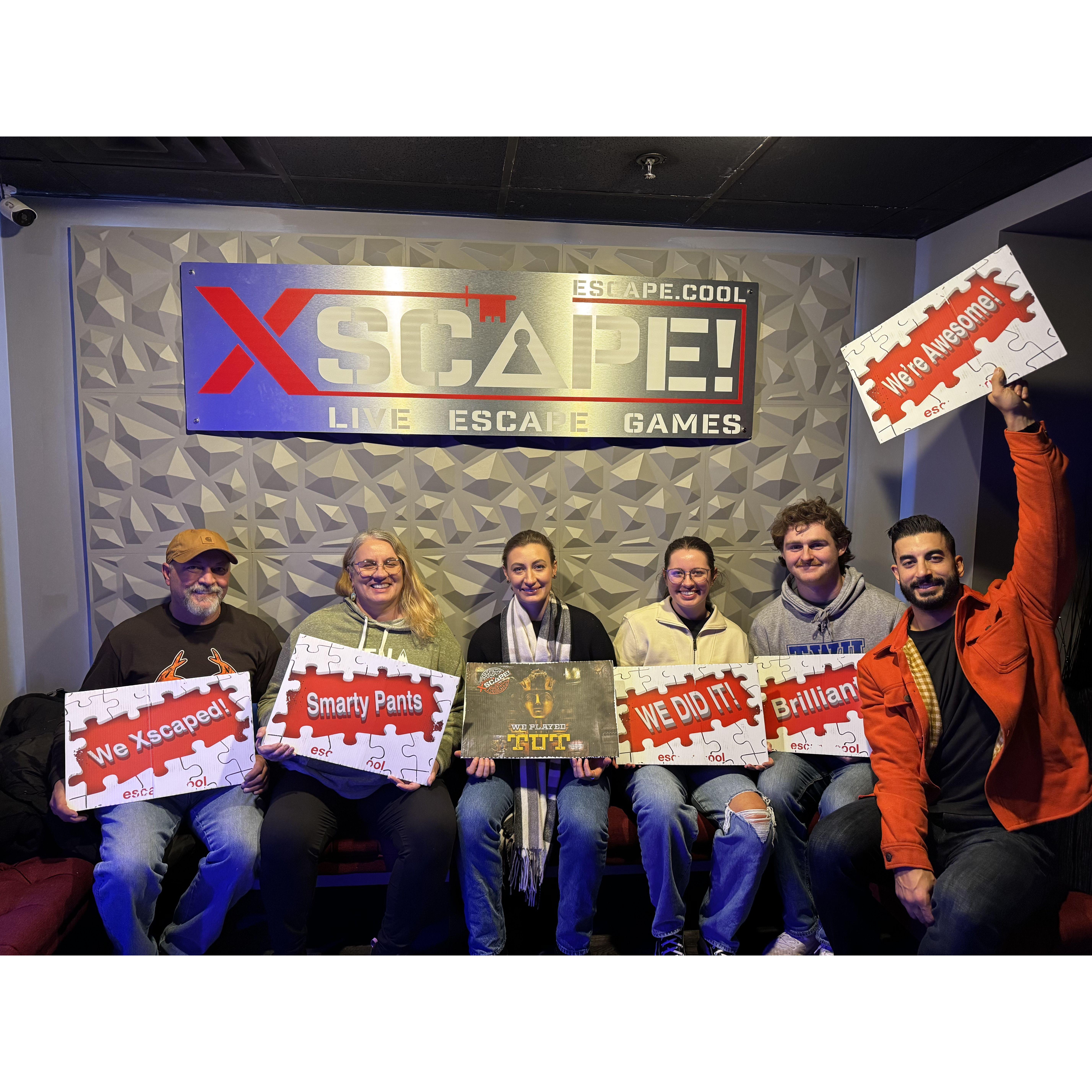 Escape room with Summer's family while her sister and her now fiancé were visiting from Boston!