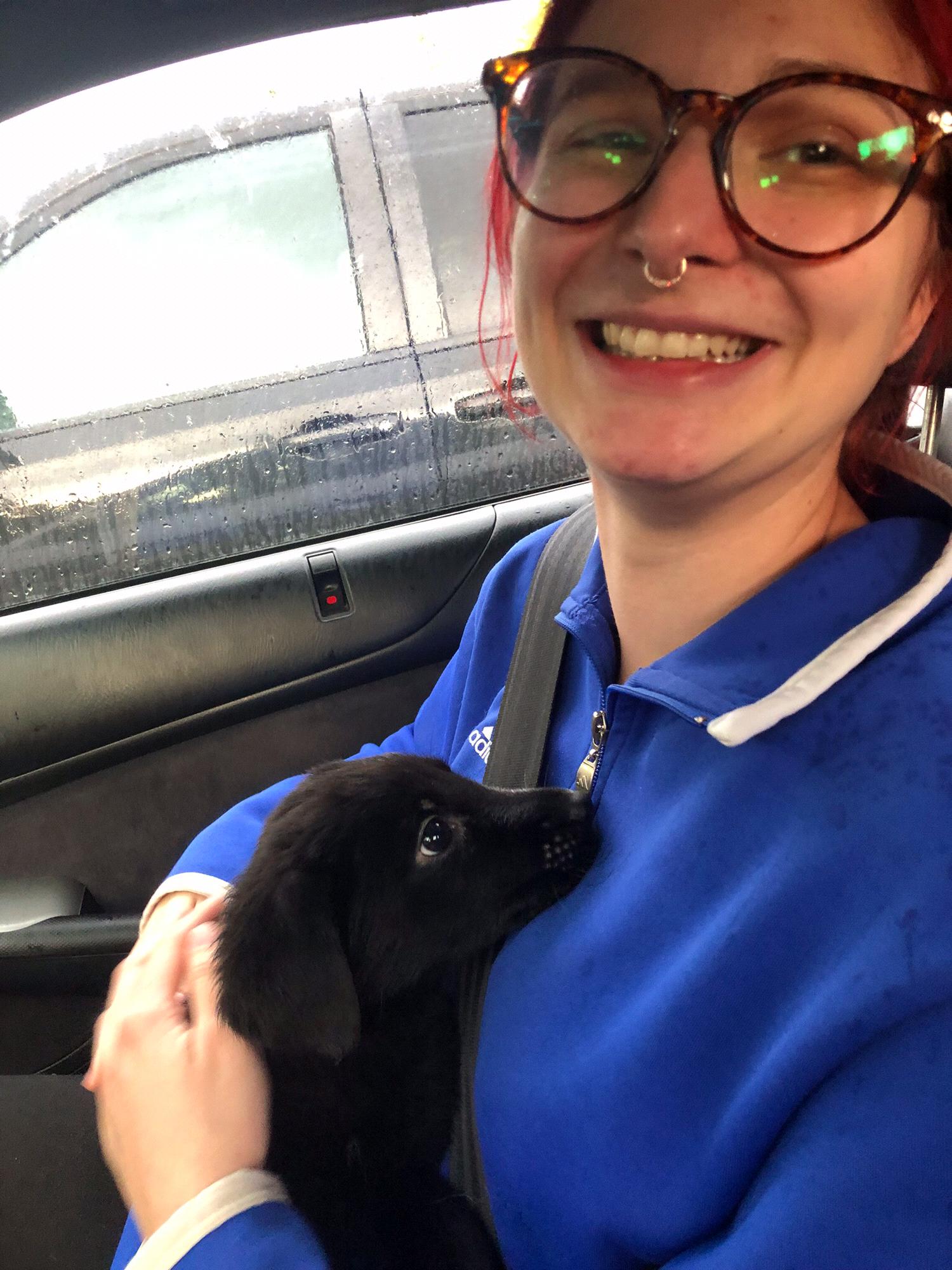 The day we brought that baby home! You can almost see the happy tears in Ariel's eyes!