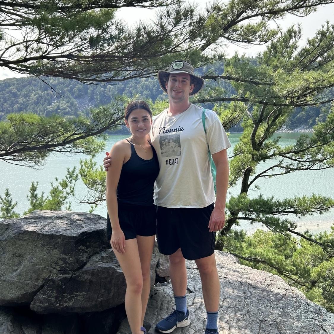 Hiking at Devil's Lake.