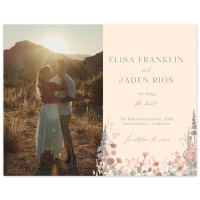 Buttercream, Beige Wedding Digital Save the Date - Harley Photo