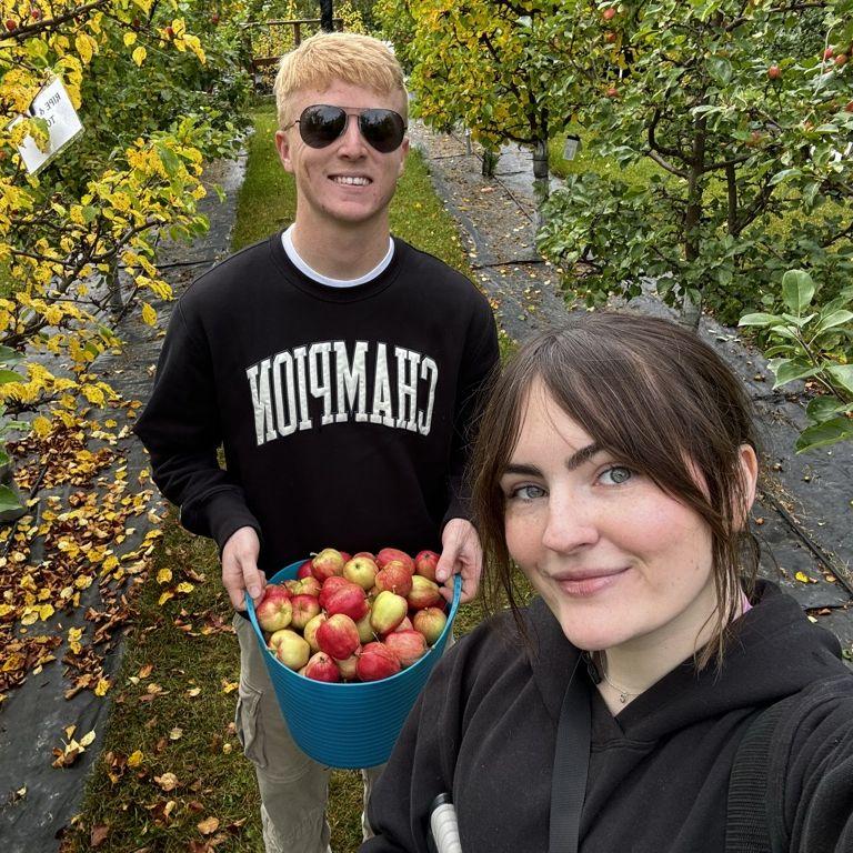 Going apple picking, we made yummy apple pie and apple butter!